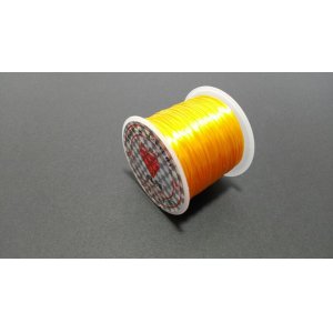 画像: オペロンゴム ライトオレンジ 水晶の線 ブレスレット作成用 太さ約0.8mm 長さ約70m ポリウレタン シリコンゴム